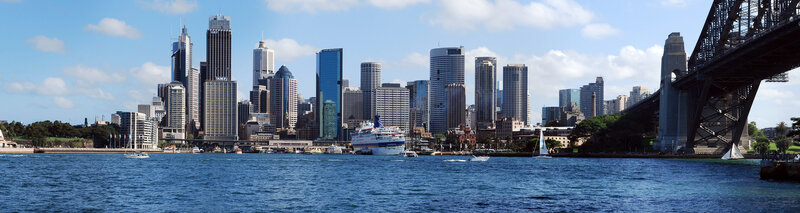 Sydney skyline with harbor bridge