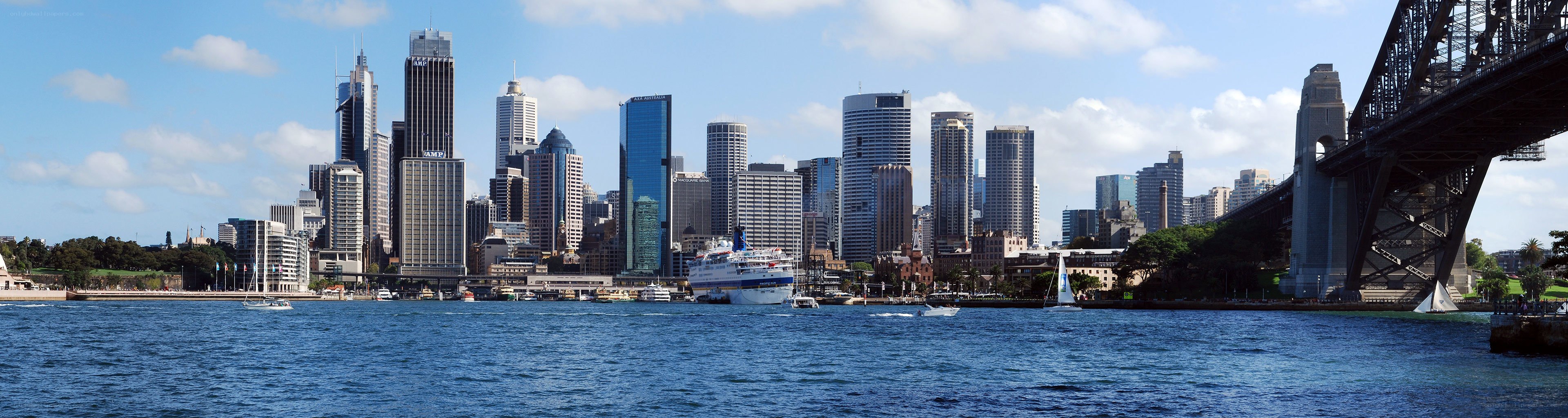 Sydney skyline with harbor bridge