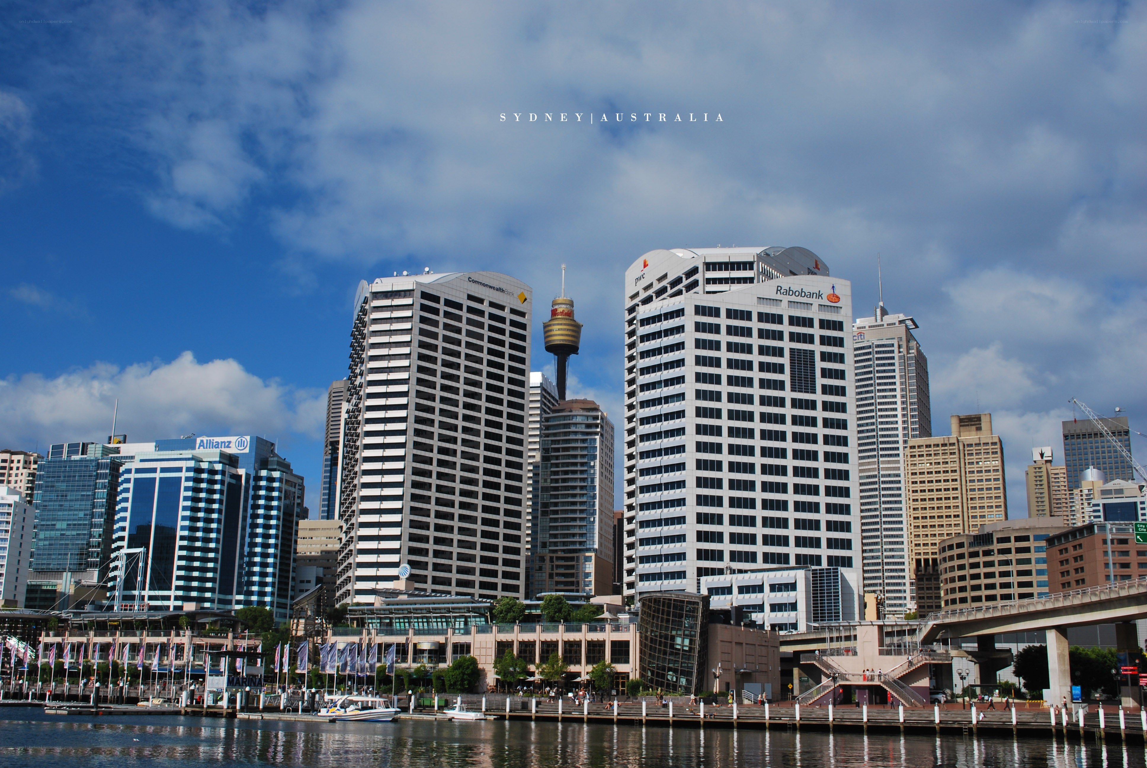 Sydney skyline with water