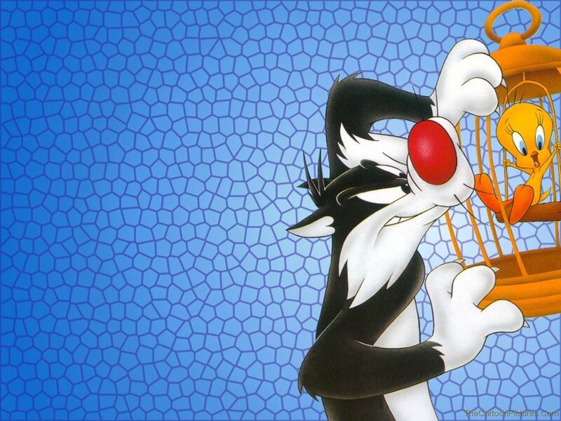 Sylvester and Tweety in a cage