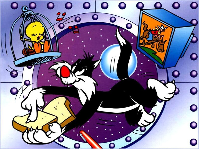 Sylvester and Tweety in space