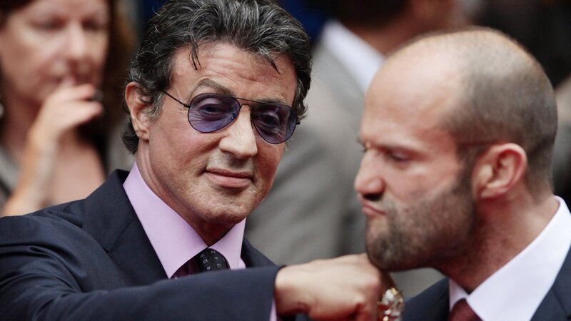 Sylvester Stallone and Jason Statham at event