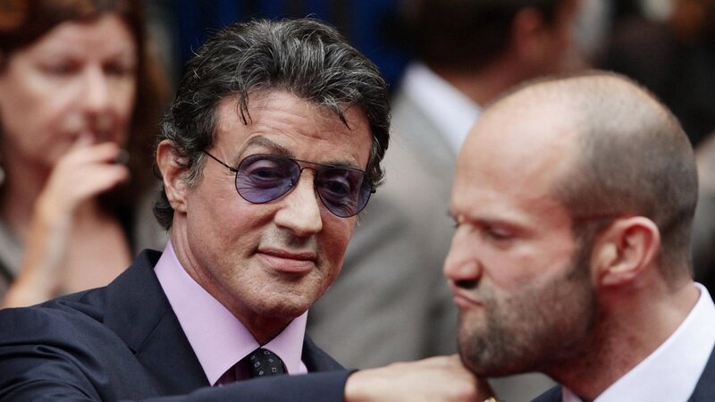 Sylvester Stallone and Jason Statham at event