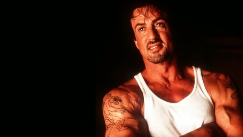 Sylvester Stallone in white tank top