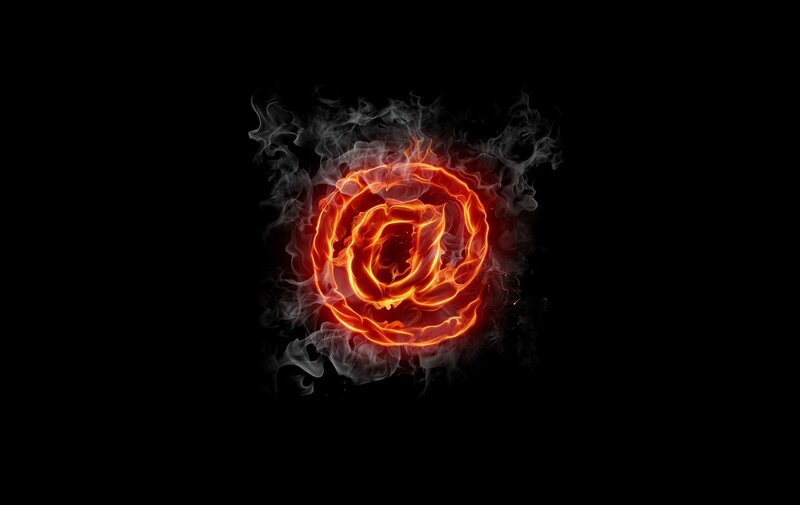 @ Symbol in Flames — Black, Dramatic