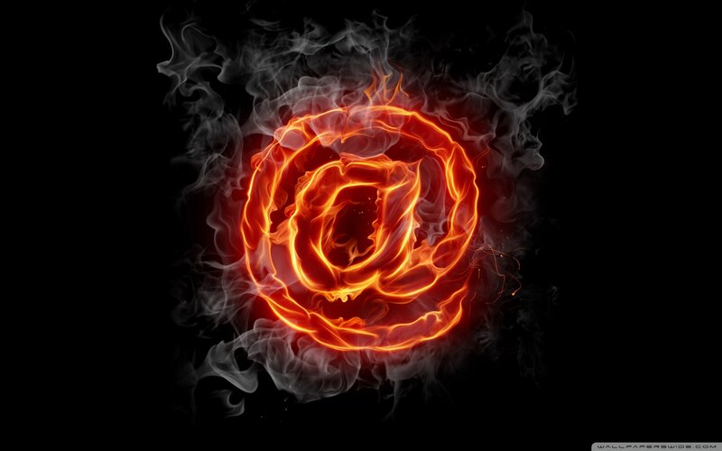 @ Symbol in Flames — Black