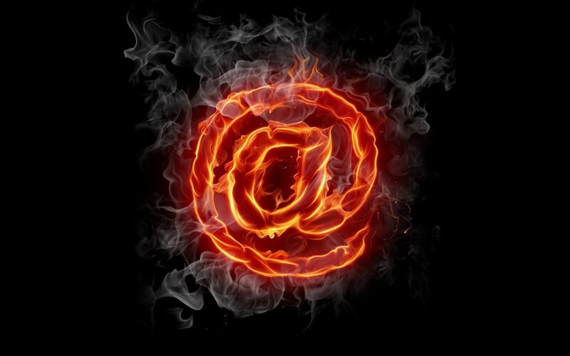 @ Symbol in Flames — Red, Dramatic, Digital Art, Smoke