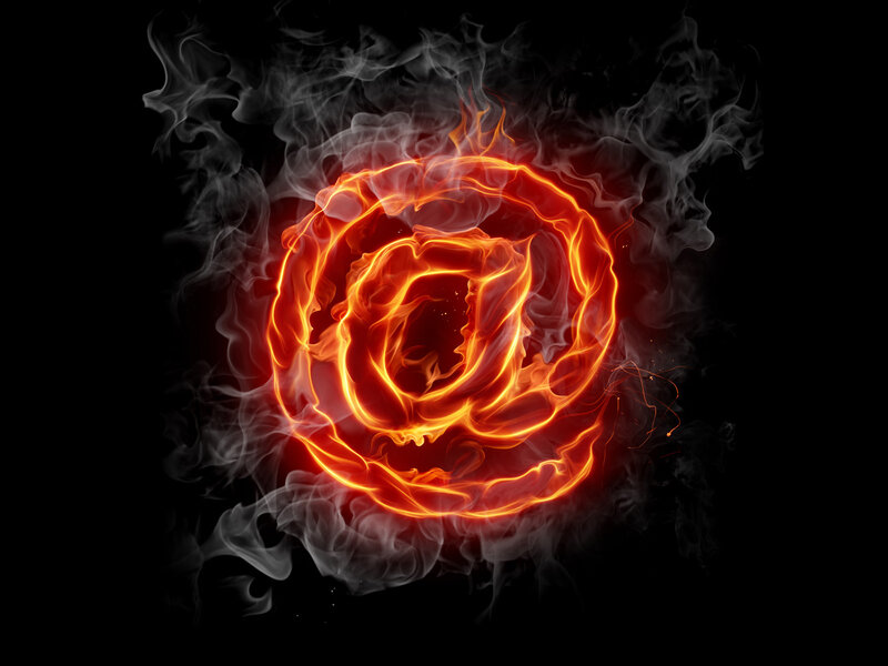 @ Symbol in Flames — Red