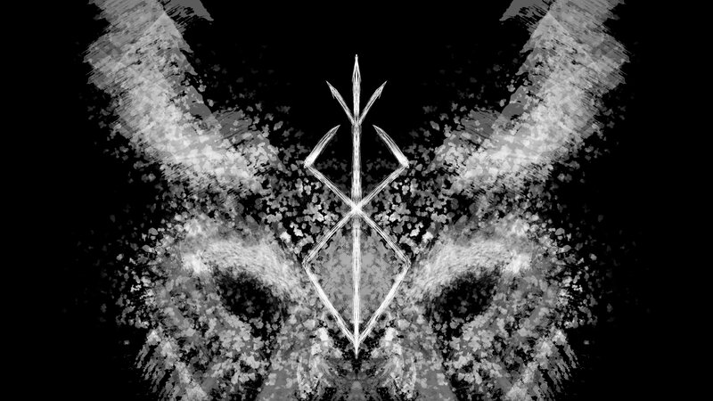 Symbol on Skull Background