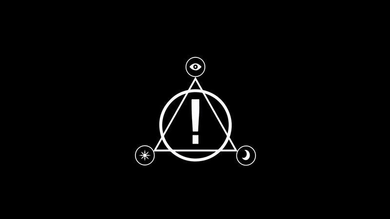 Symbol with Eye and Exclamation Mark