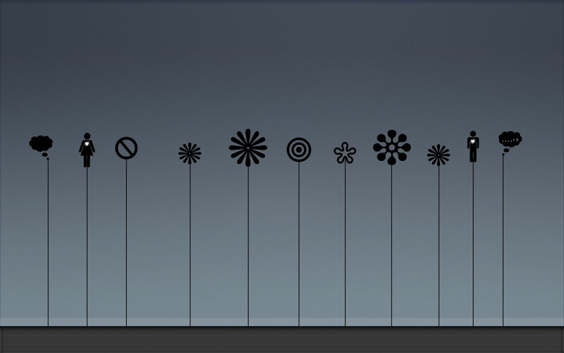 Symbolic flower garden