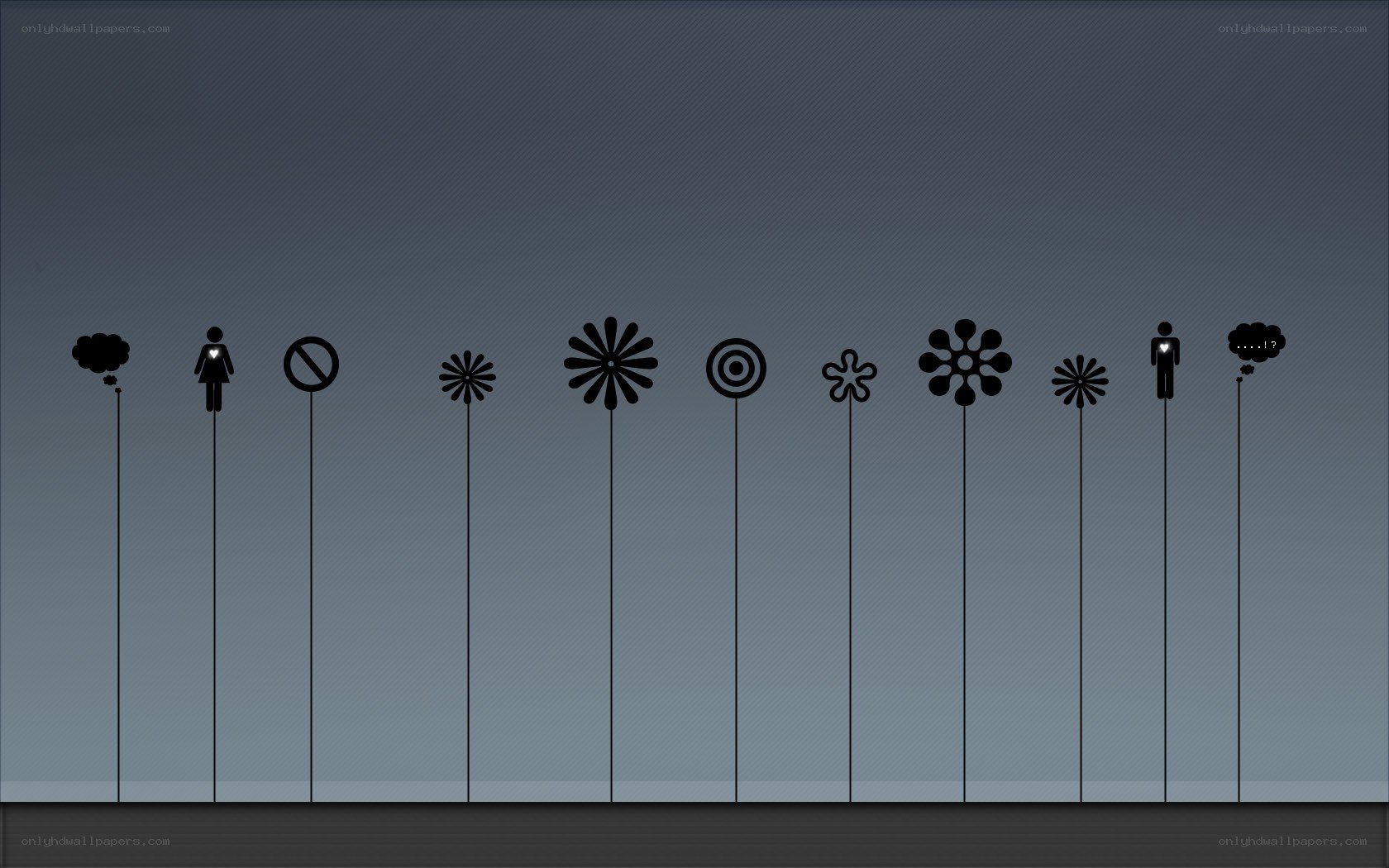 Symbolic flower garden