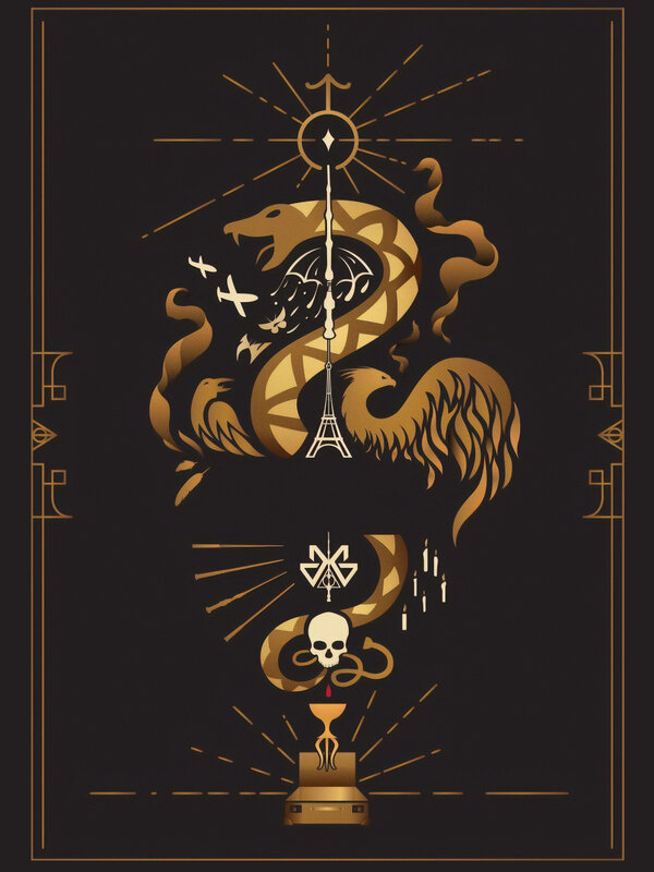 Symbolic Serpent and Skull