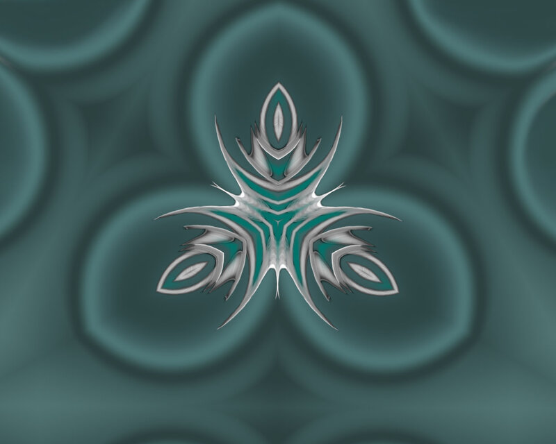 Symmetrical Abstract Design — Teal
