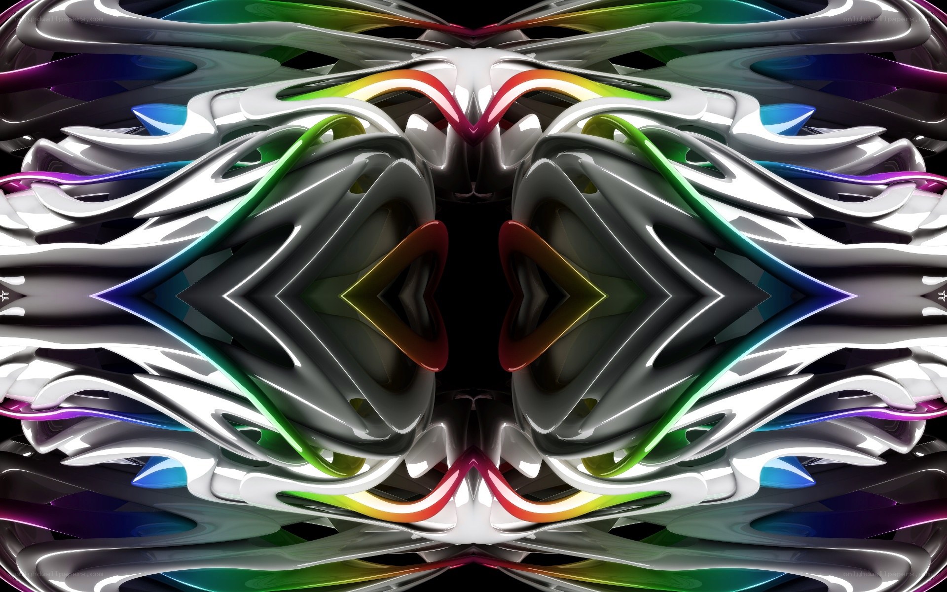 Symmetrical abstract digital art