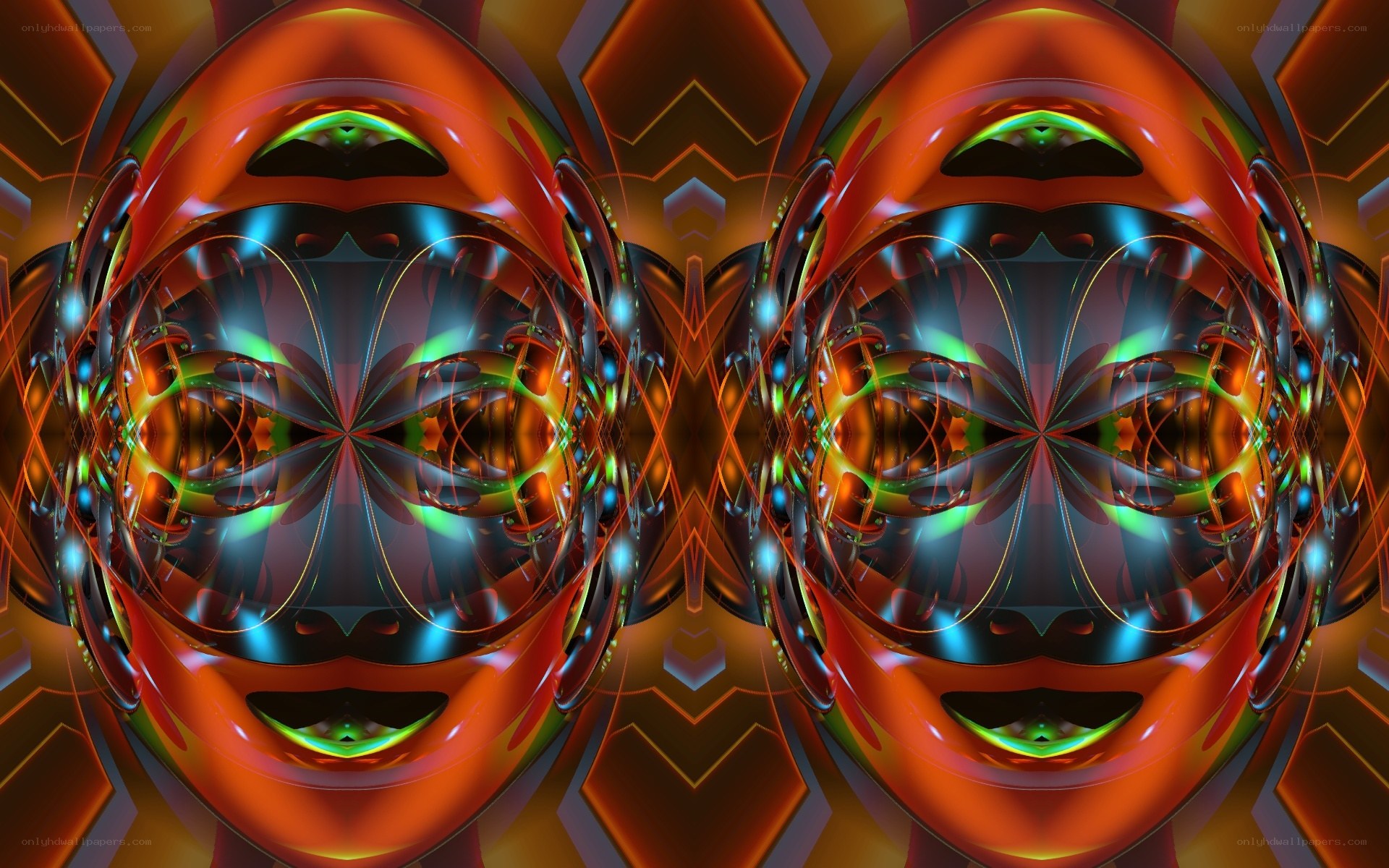 Symmetrical abstract digital art