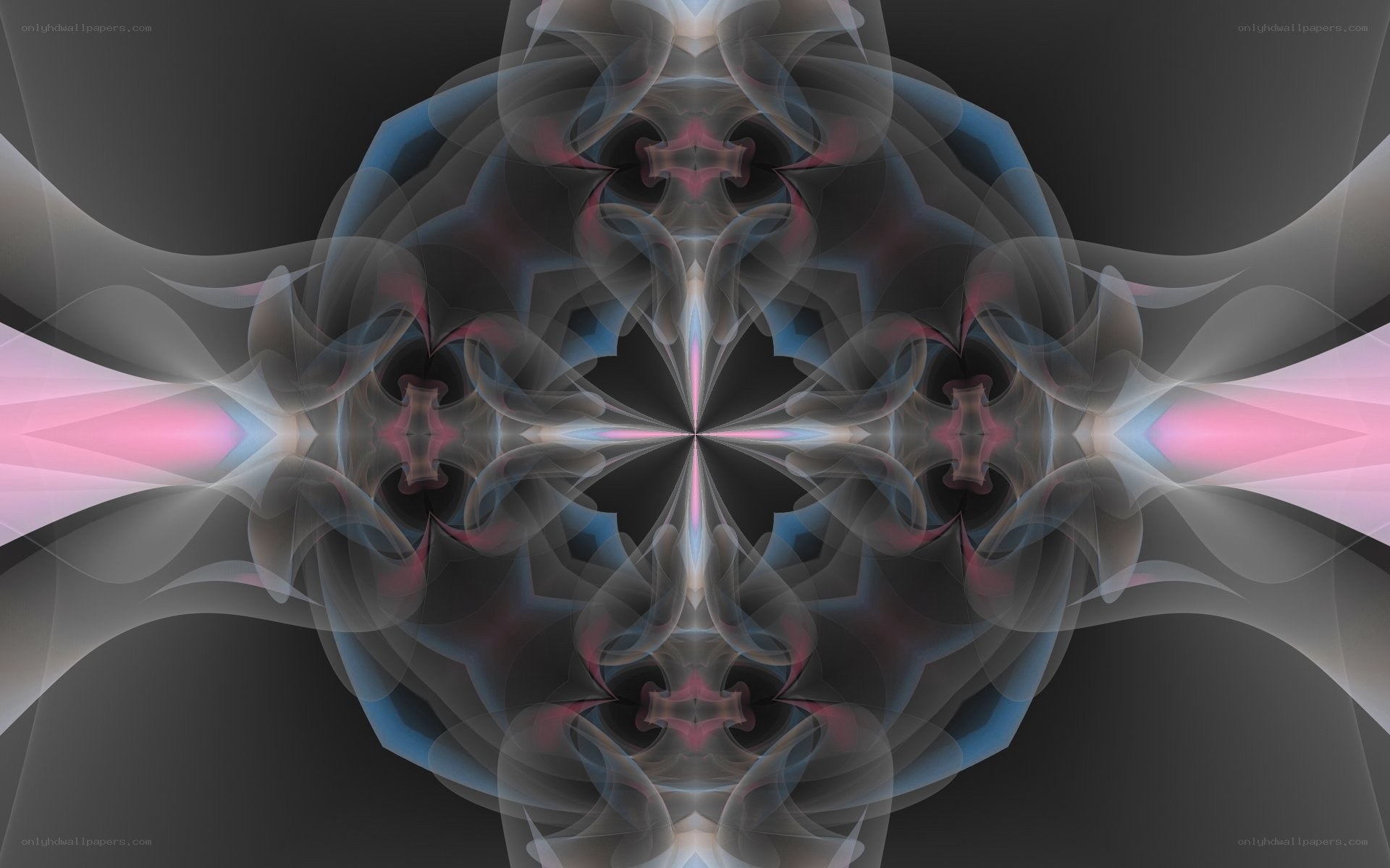Symmetrical abstract fractal design