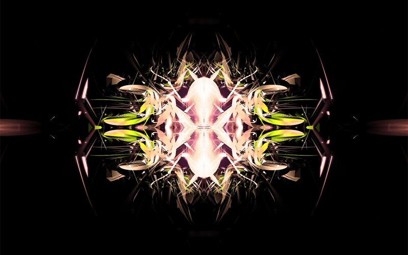 Symmetrical abstract light design
