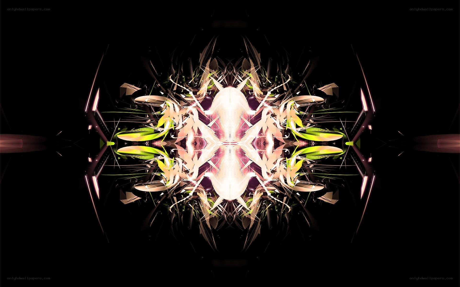 Symmetrical abstract light design