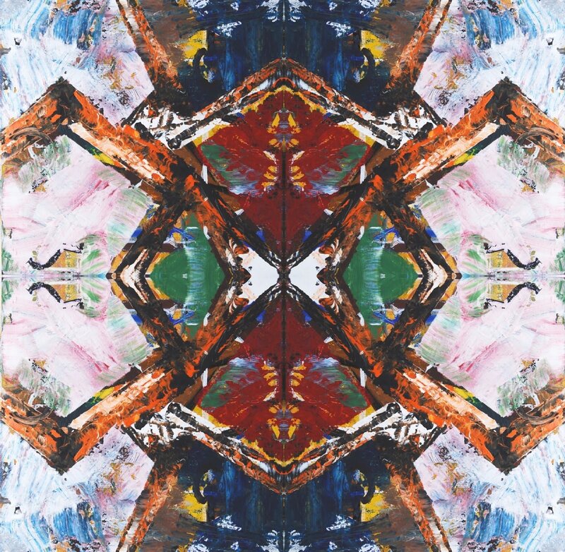 Symmetrical abstract painting