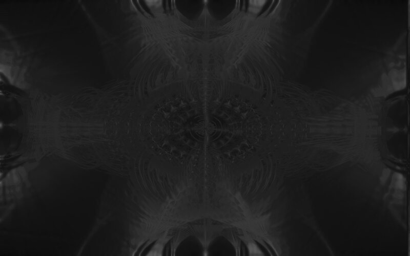 Symmetrical Abstract Pattern — Black, Dark