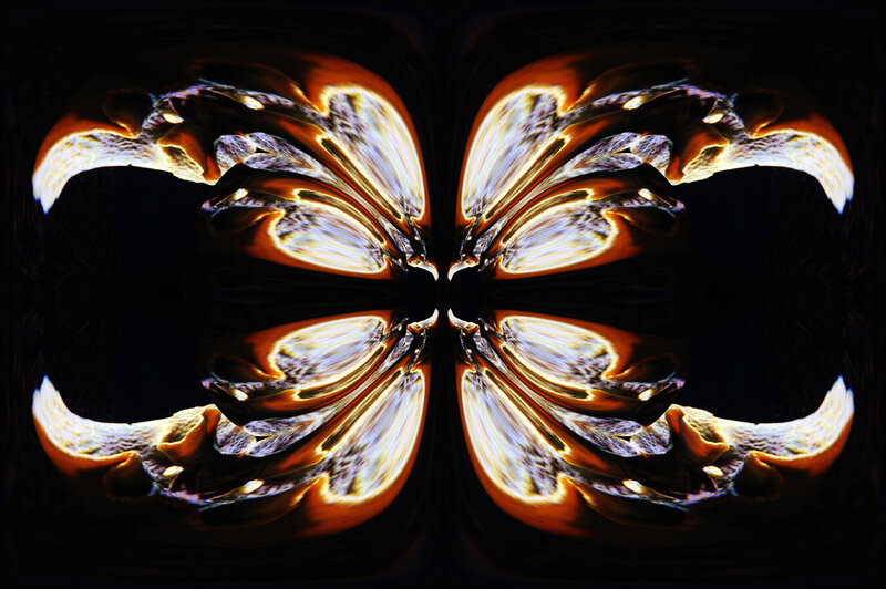 Symmetrical Abstract Pattern — Black, Dramatic, Light