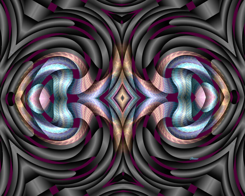 Symmetrical Abstract Pattern — Black, Hypnotic