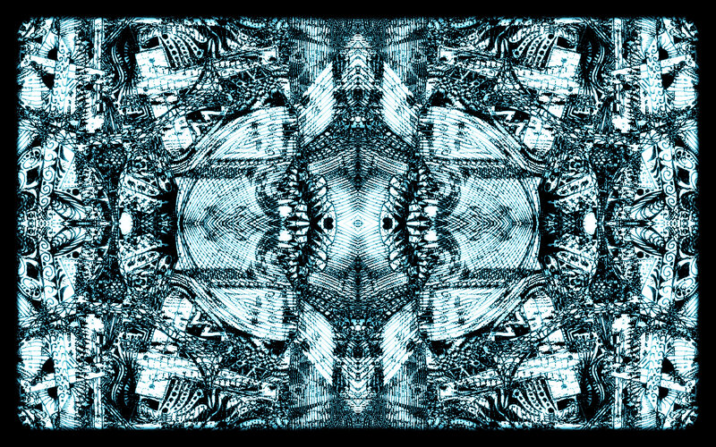 Symmetrical Abstract Pattern — Blue, Complex