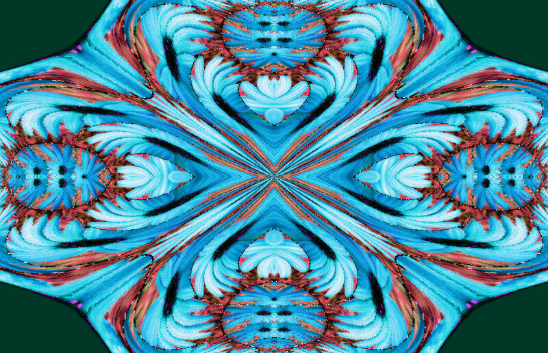 Symmetrical Abstract Pattern — Blue, Dynamic