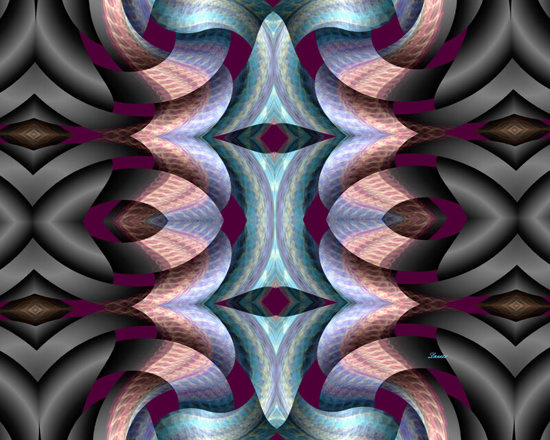 Symmetrical Abstract Pattern — Blue, Hypnotic, Color