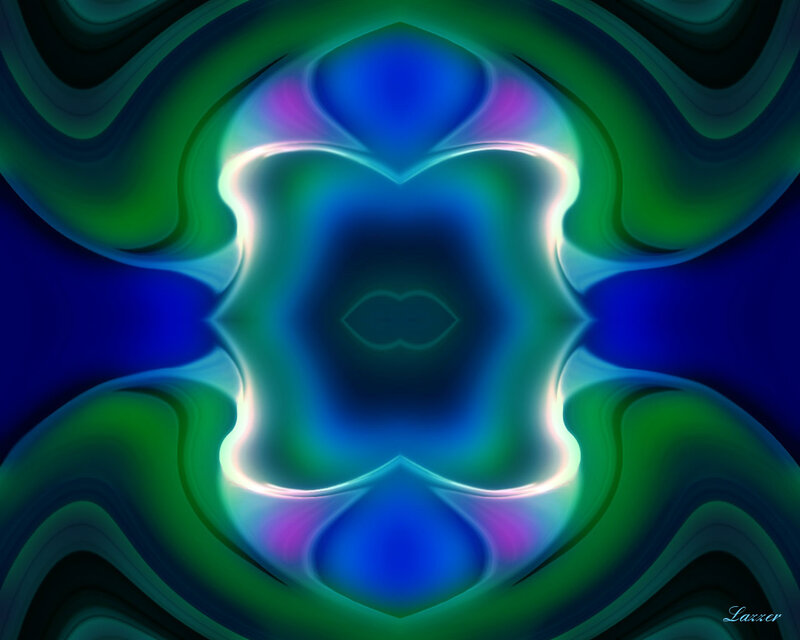 Symmetrical Abstract Pattern — Blue, Hypnotic, Colorful
