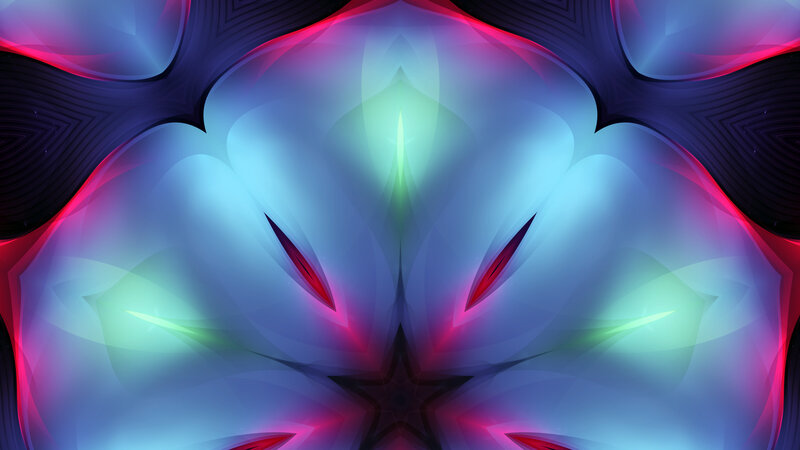Symmetrical Abstract Pattern — Blue, Hypnotic