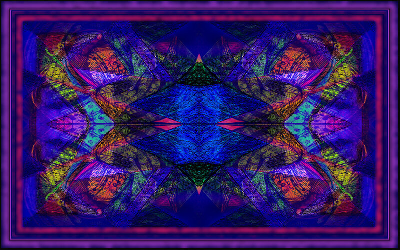 Symmetrical Abstract Pattern — Blue