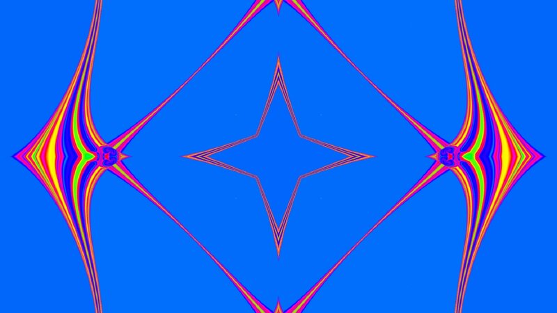 Symmetrical Abstract Pattern — Blue, Vibrant