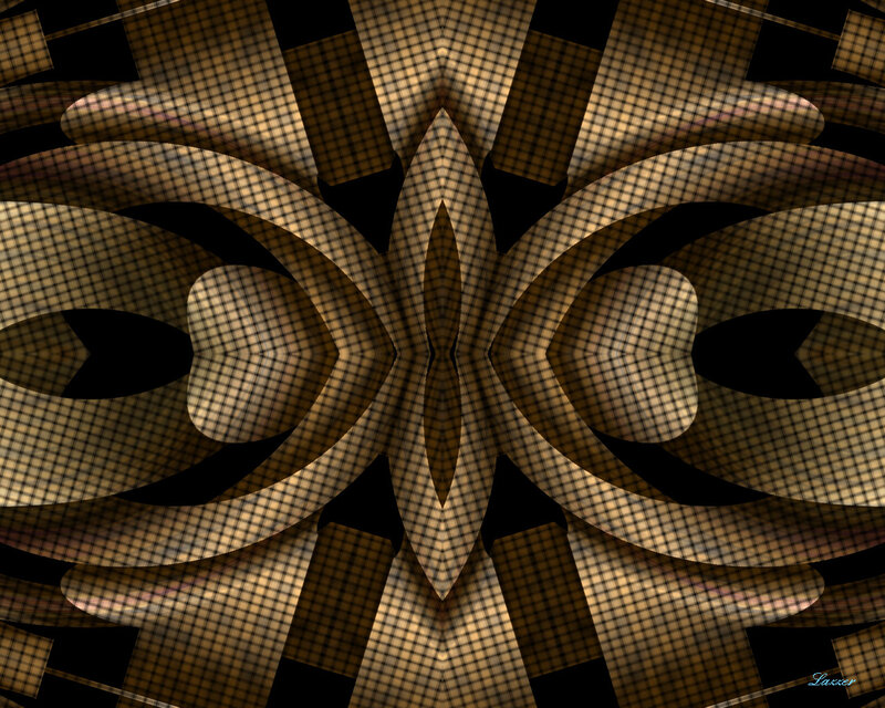 Symmetrical Abstract Pattern — Gold