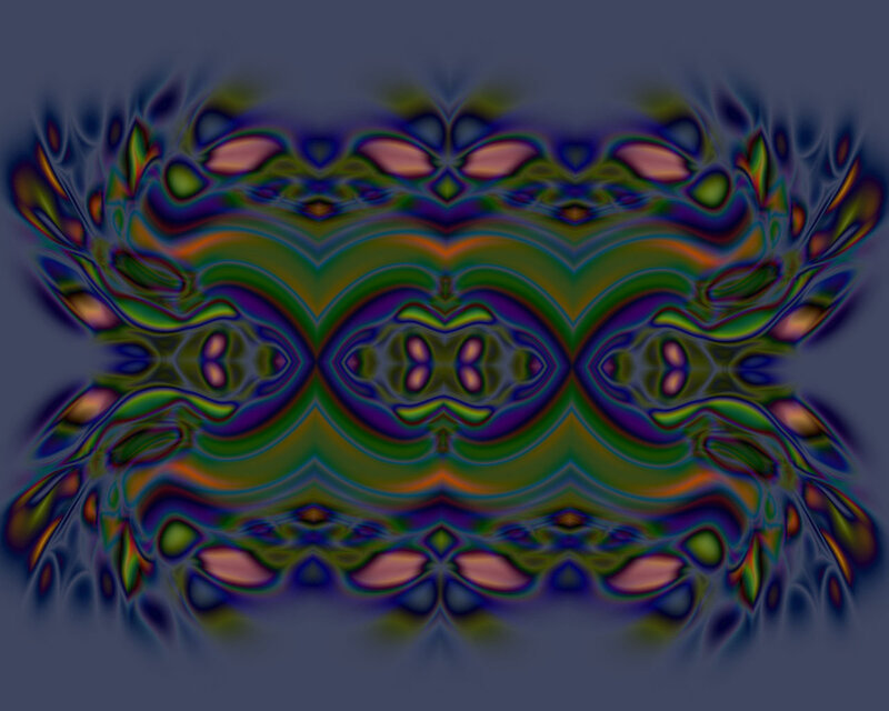 Symmetrical Abstract Pattern — Green, Hypnotic, Colorful