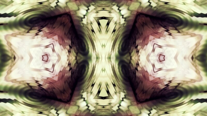 Symmetrical Abstract Pattern — Green, Hypnotic, Mirror Effect, Swirls