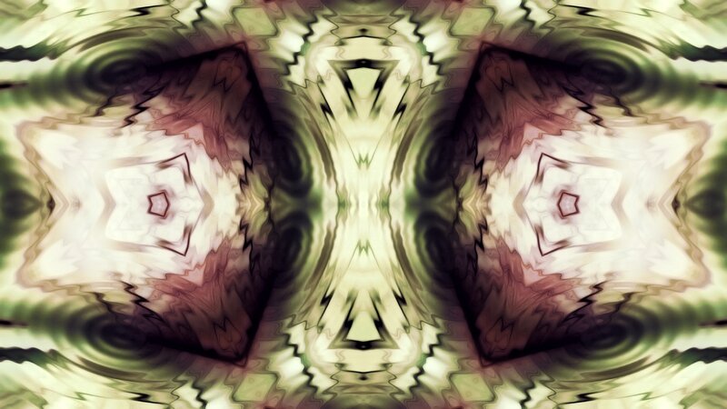 Symmetrical Abstract Pattern — Green, Hypnotic, Mirror Effect