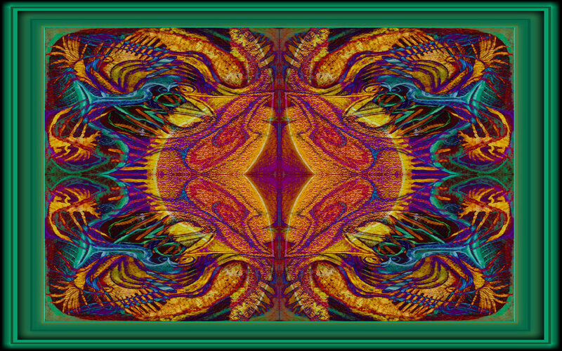 Symmetrical Abstract Pattern — Green, Vibrant