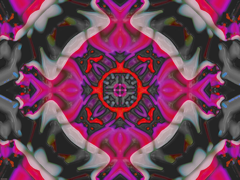 Symmetrical Abstract Pattern — Pink, Hypnotic