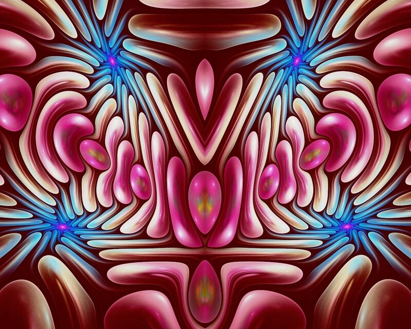 Symmetrical Abstract Pattern — Pink