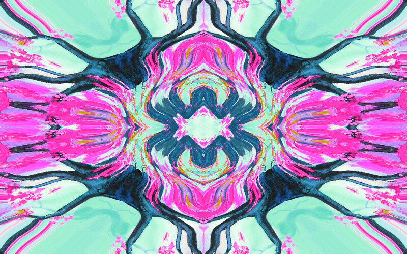 Symmetrical Abstract Pattern — Pink, Vibrant