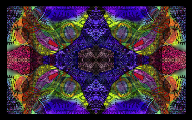 Symmetrical Abstract Pattern — Purple, Hypnotic, Digital Art