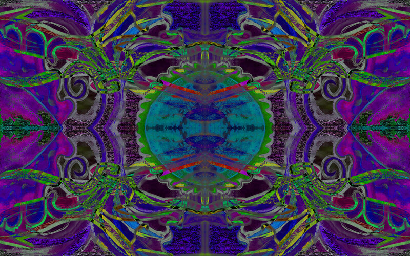 Symmetrical Abstract Pattern — Purple, Hypnotic