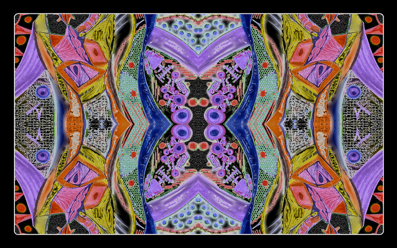 Symmetrical Abstract Pattern — Purple, Vibrant