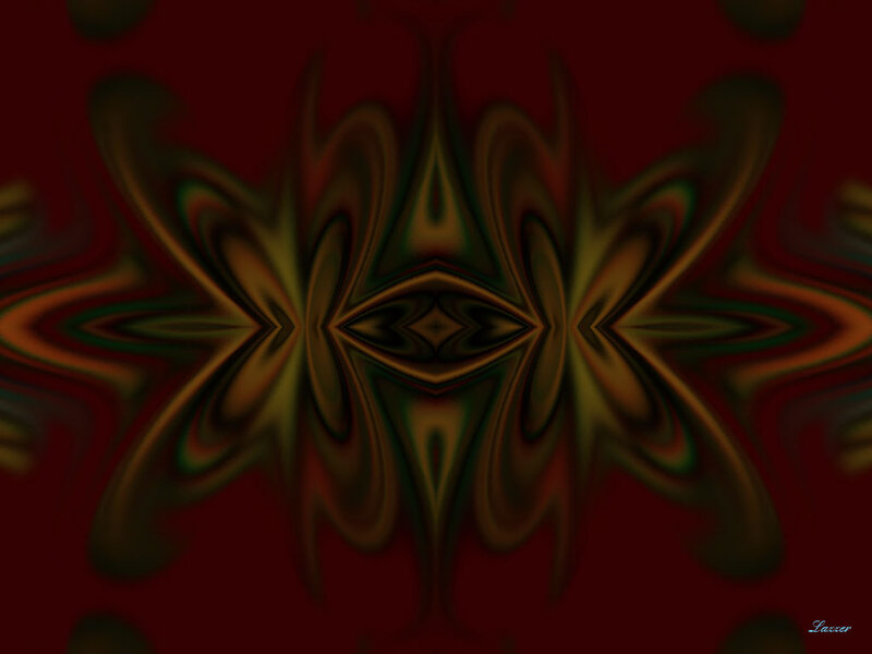 Symmetrical Abstract Pattern — Red, Dark