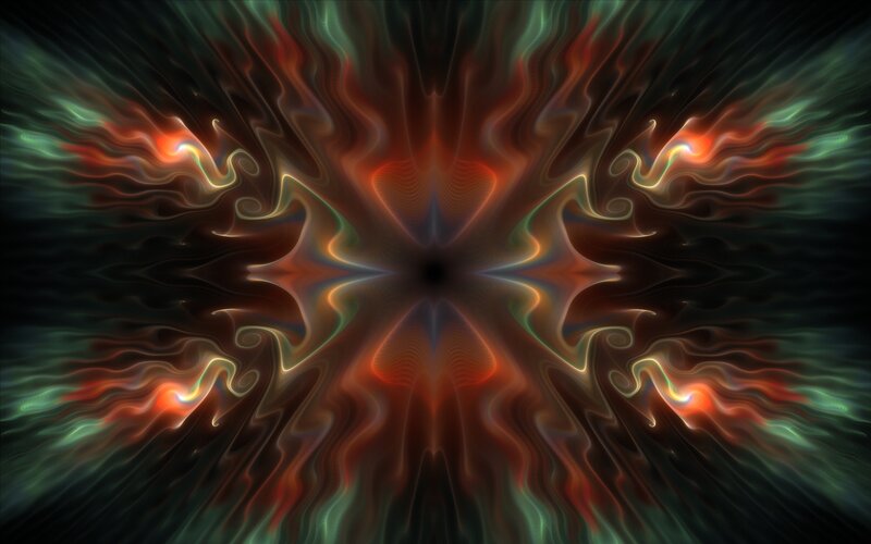 Symmetrical Abstract Pattern — Red, Dramatic