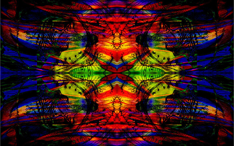 Symmetrical Abstract Pattern — Red, Vibrant