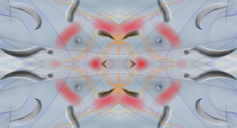Symmetrical Abstract Pattern — White