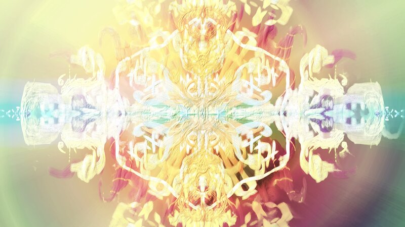 Symmetrical Abstract Pattern — Yellow, Ethereal